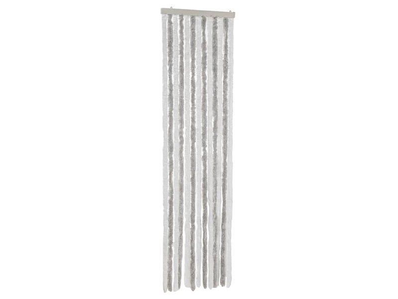 Rideau anti-mouches, moustiquaire gris clair et blanc 56x200 cm chenille cf43534  - Conforama A