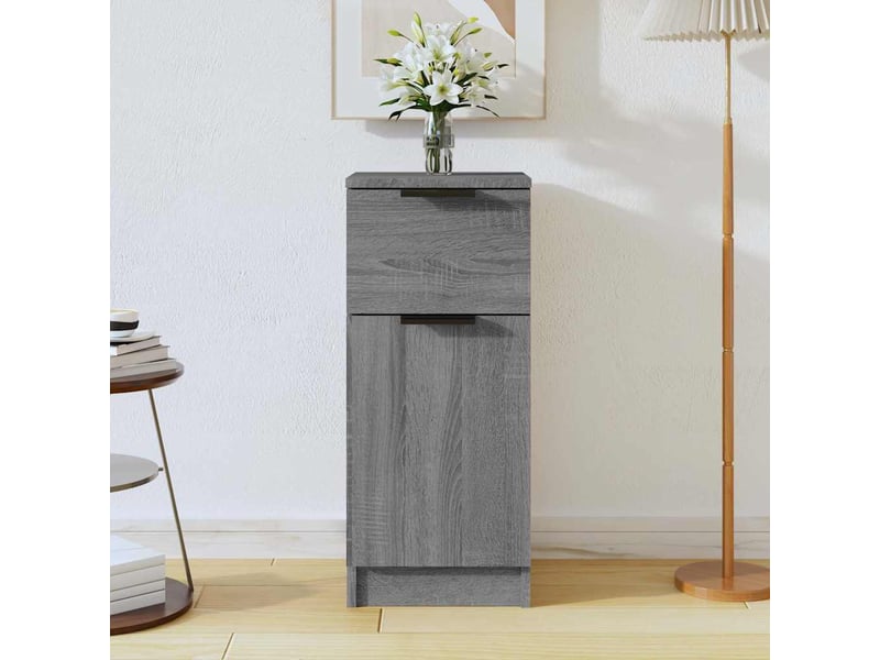  Buffet - bahut - meuble de rangement sonoma gris 30x30x70 cm bois d'ingénierie  - Conforama B