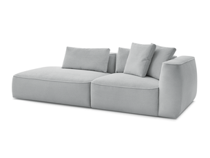 Canapé droit fixe BOBOCHIC LEOPOLD 3 places Velours gris