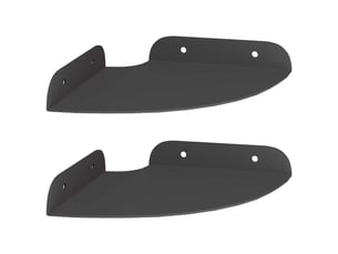 Lot de 2 étagères flottantes d'angle, étagères murales noir 15 x 15 x 2 cm cf41649