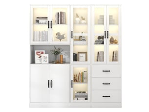 Vitrine coloris blanc <strong>MEULVA</strong> <strong></strong> - 180 cmx200 cm