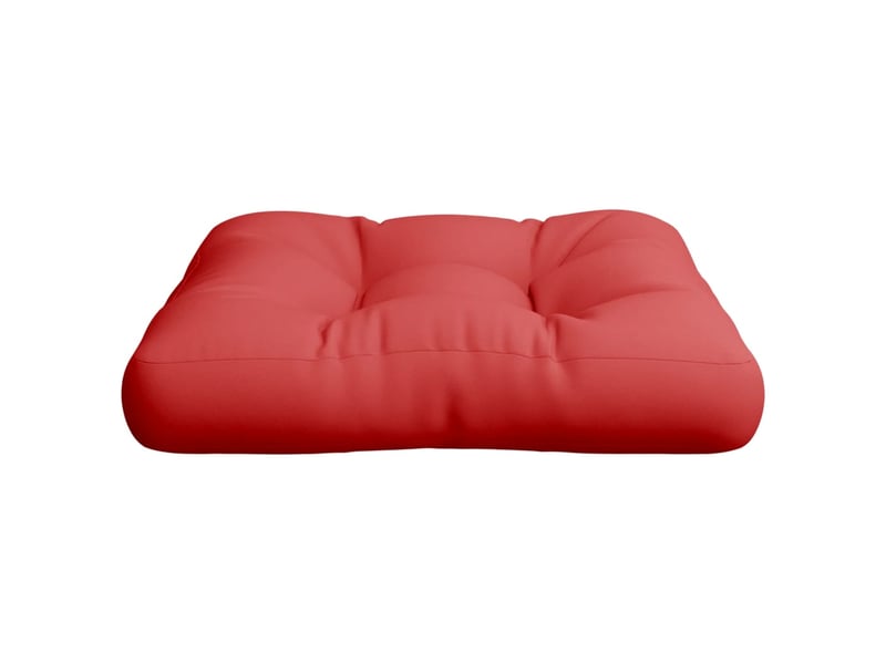  Coussin de palette, coussin de chaise, coussin de canapé rouge 60x60x12 cm tissu cf55442  - Conforama E