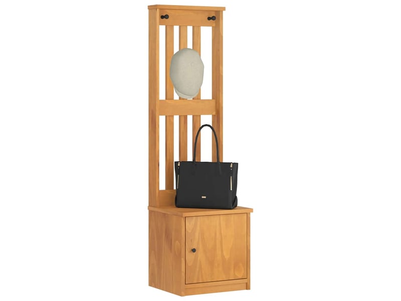 Porte manteau couloir sandnes 45x40x159,5 cm bois massif pin shl71447 - Conforama D