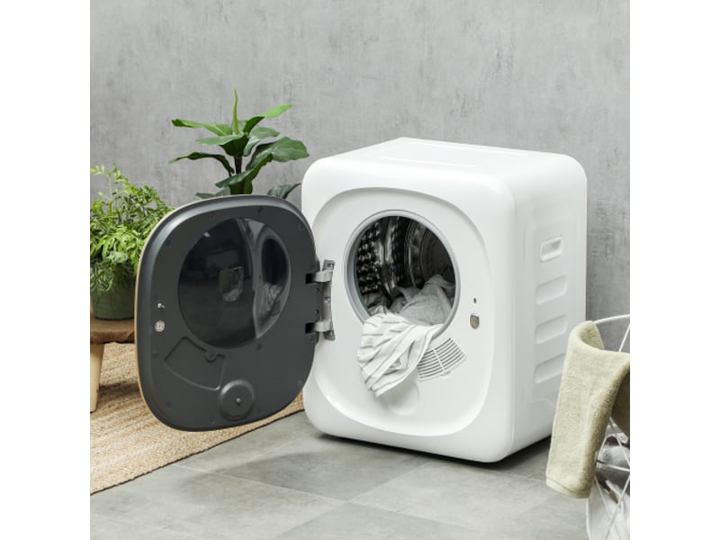  Sèche-linge compact blanc avec désinfection uv, capacité 4 kg, en acier inoxydable  - Conforama B