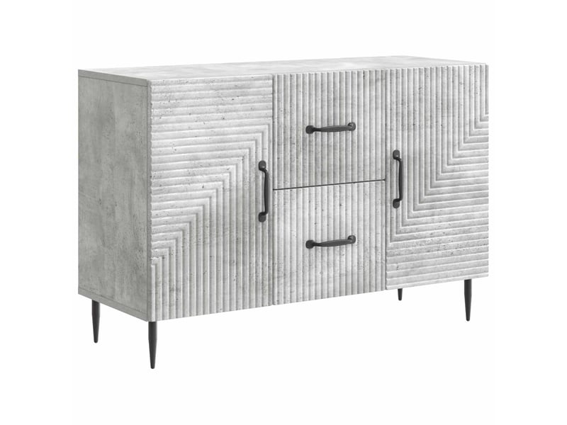  Buffet - bahut - meuble de rangement gris béton 89 x 34,5 x 60 cm bois d'ingénierie  - Conforama A