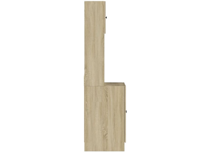  Meuble de rangement, armoire de cuisine chêne sonoma 60x50x180cm bois d'ingénierie  - Conforama E