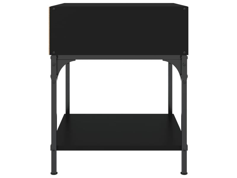  Lot de 2 tables de chevet - cabinet de chevet - table de nuit noir 40x41x50 cm bois d’ingénierie  - Conforama E