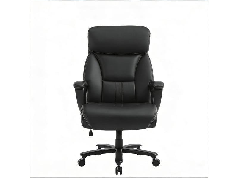  Fauteuil de bureau pivotant réglable en similicuir et métal noir 72x86x127 cm T5828P492842 - Conforama A