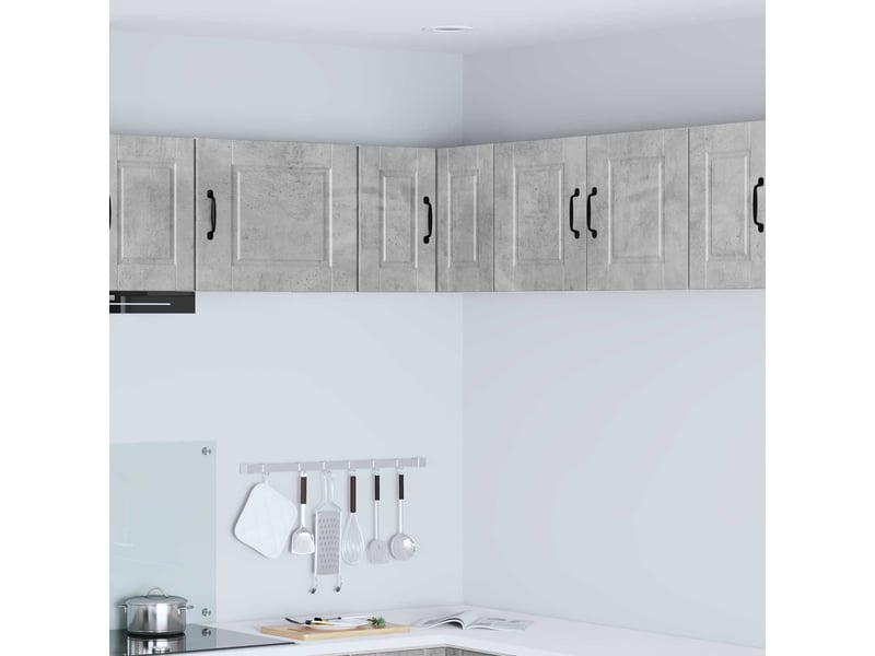  Meuble mural de cuisine, armoire d'angle cuisine porto gris béton 57x57x40cm  - Conforama B