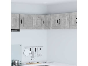 Meuble mural de cuisine, armoire d'angle cuisine porto gris béton 57x57x40cm