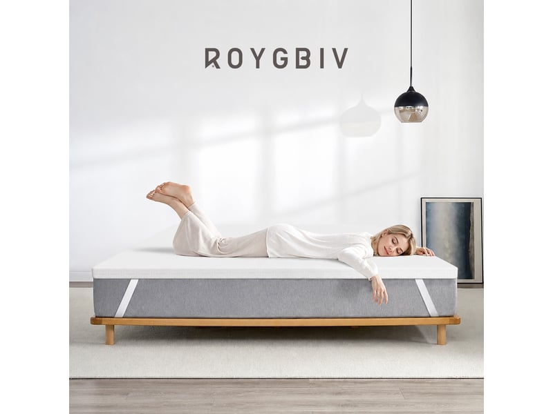 Roygbiv surmatelas 160x200 cm pour matelas - 2 faces (3cm mémoire de forme + 2cm mousse soutien) - housse zip lavable en machine H2/H3 5CM - Conforama B