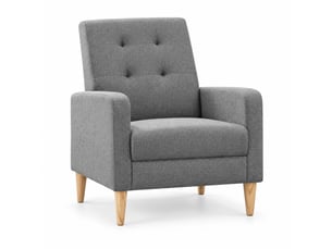 Fauteuil fixe DESVIAE Coton / Lin gris vendu A l'unité