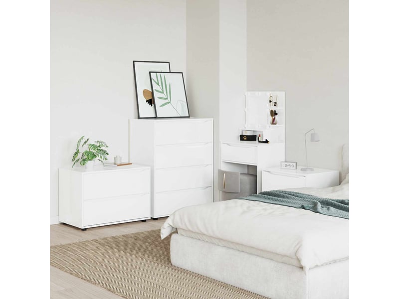  Armoire de rangement, commode de rangement 80 x 48 x 57 cm bois d'ingénierie shl2453  - Conforama D