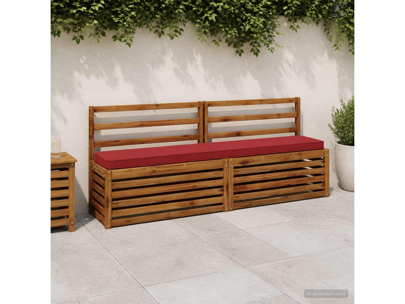  Lot de 2 coussins de banc, coussins d'assise vught 100 % polyester bordeaux cf58431  - Conforama B