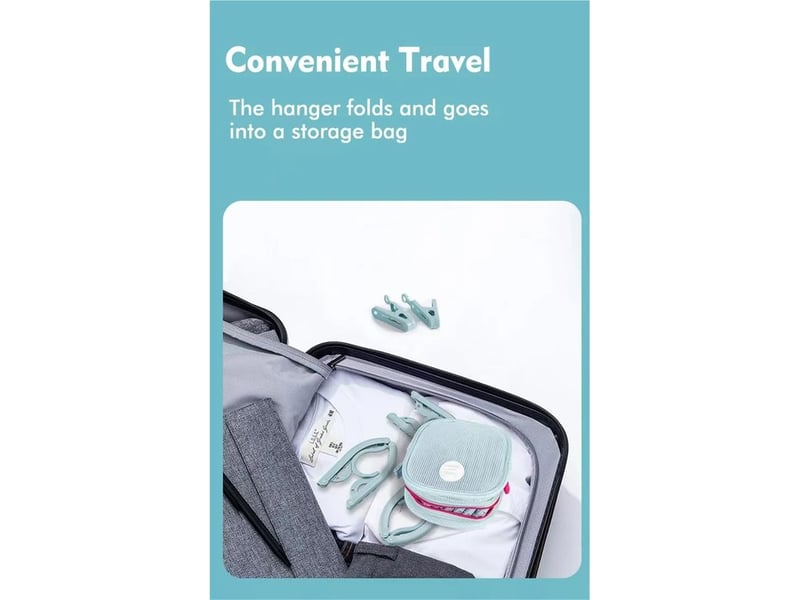 Cintres de voyage pliables cintre pliant ultra léger, portable, antidérapant, résistant à la charge, essentiel for maison et l'extérieur(blue) - Conforama C