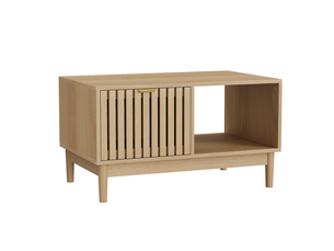 Table basse rectangulaire coloris bois clair STILVORA - 50 cmx80 cm
