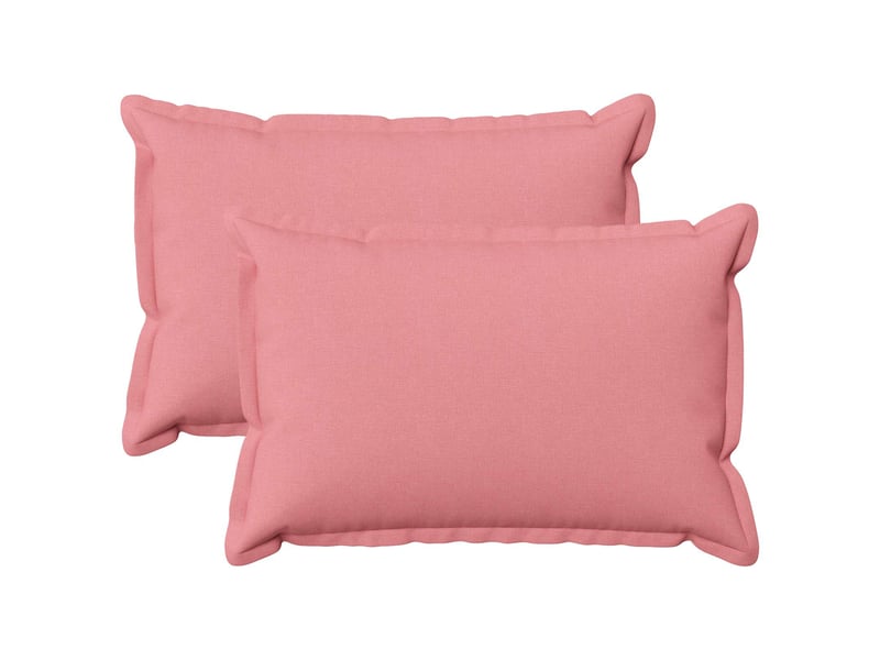 Lot de 2 coussins avec oreiller, coussins décoratifs houten rose lin synthétique cf51204 - Conforama B