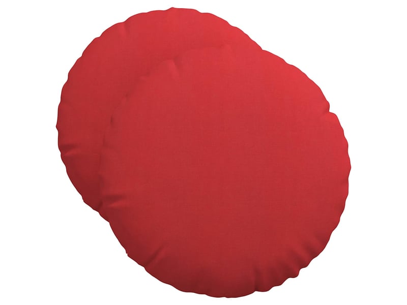 Lot de 2 coussins de siège, coussins décoratifs tissu rouge ø50 x 19 cm cf59860 - Conforama A