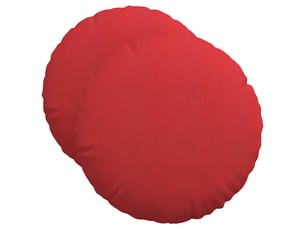 Lot de 2 coussins de siège, coussins décoratifs tissu rouge ø50 x 19 cm cf59860