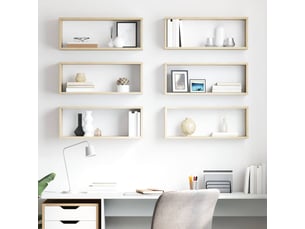 Lot de 6 étagères murales cube, étagères suspendues chêne sonoma bois d'ingénierie cf43250