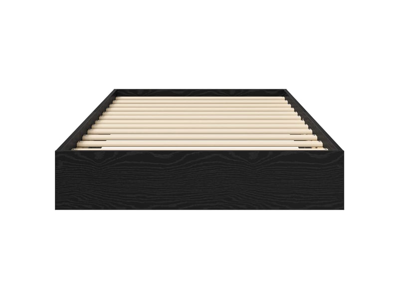 Lit simple- lit adulte -  cadre de lit au sol chêne noir 80 x 200 cm bois d'ingénierie  - Conforama C