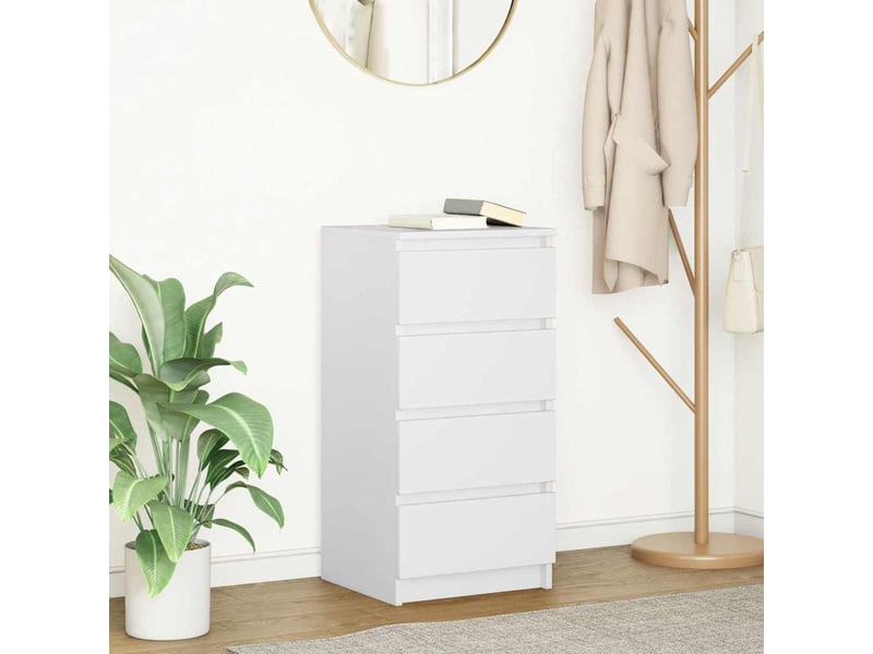 Buffet salon | buffet blanc 37,5x35x76 cm bois d'ingénierie - Conforama B