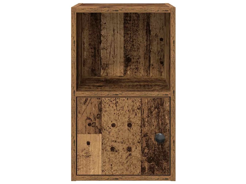  Bibliothèque, meuble de rangement salon vieux bois 31x24x52 cm bois d'ingénierie  - Conforama E