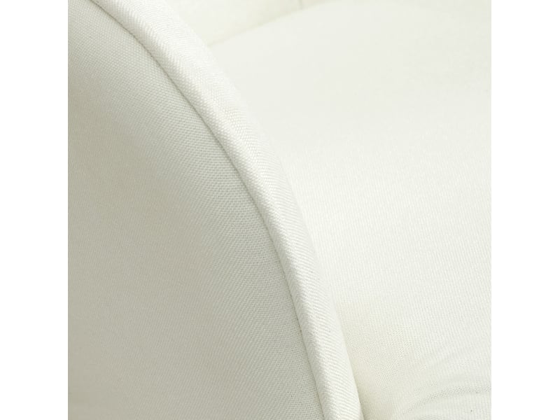  Fauteuil à bascule avec repose-pied 64 x 89 x 90 cm blanc crème polyester, structure acier, charge 130 kg  - Conforama D