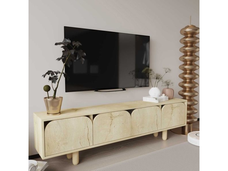  Meuble tv en aggloméré lazio chêne  - Conforama B