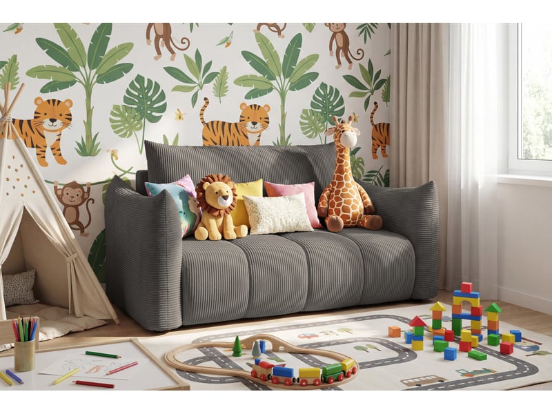 Canapé américain flo, avec fonction couchage, pour enfants, poso, gris (22) - Conforama B