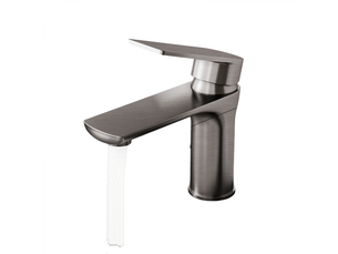Robinet en acier inoxydable pour lavabos et éviers, eau chaude et froide, un tuyau d'arrivée d'eau de 60 cm.（acier inoxydable brossé）