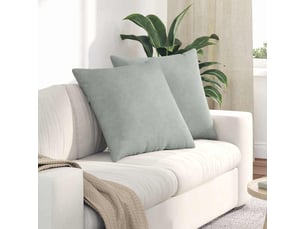 Lot de 2 coussins de canapé, coussins décoratifs gris clair 80 x 80 cm cf59078