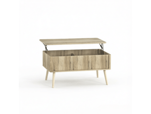 Table basse rectangulaire coloris bois clair UVRION   - 56 cmx91 cm