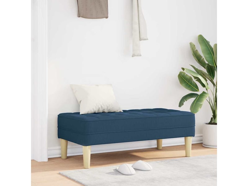  Banc chambre, banc de lit bleu 113x57x39 cm tissu  - Conforama B