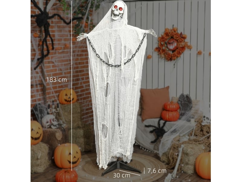  Décoration halloween faucheuse 70x16x183 cm métal gris  - Conforama E