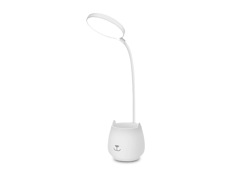  Lampe de bureau avec porte-stylo et commande tactile – 3 modes d'éclairage, 24 led, blanc  - Conforama A