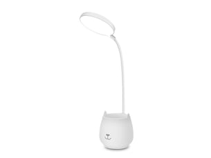 Lampe de bureau avec porte-stylo et commande tactile – 3 modes d'éclairage, 24 led, blanc