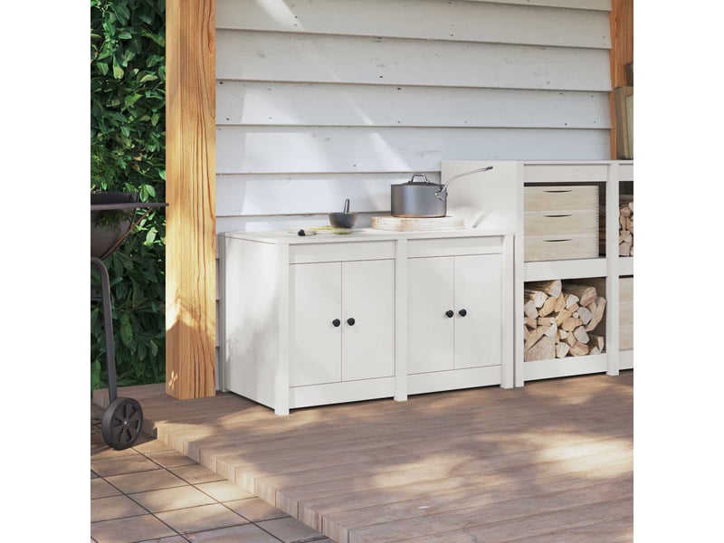 Meuble de rangement, armoire de cuisine avec étagère meppel blanc 106x55x64cm - Conforama D