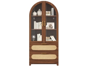 Vitrine coloris marron HAVRYA - 80 cmx175 cm
