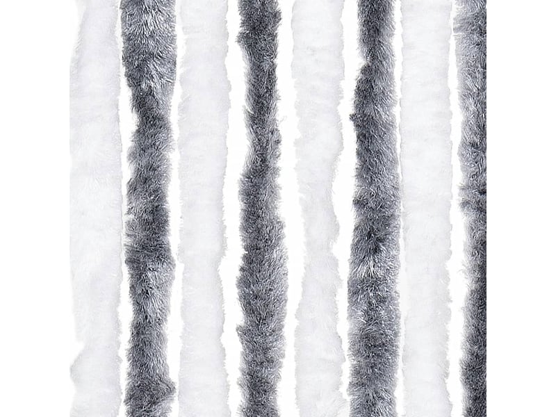  Rideau anti-mouches, moustiquaire gris et blanc 100x230 cm chenille cf43543  - Conforama E