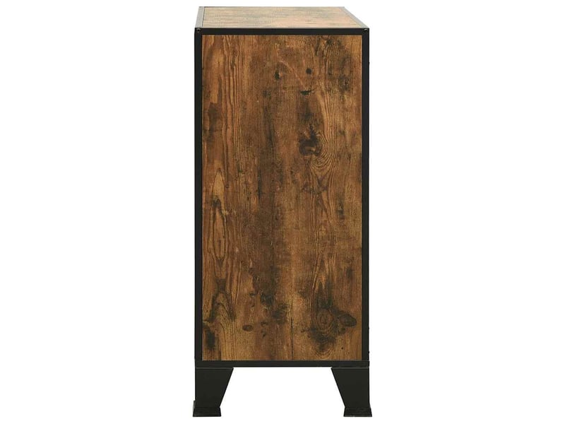  Armoires de rangement 2 pcs marron 72x36x82 cm métal et mdf  - Conforama E