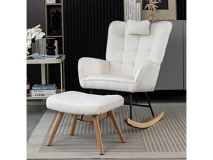 Fauteuil fixe  <strong>ROLIPO</strong> Tissu blanc