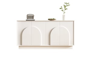 Buffet 4 porte(s) 0 tiroir(s) <strong>OKWISH</strong> <strong></strong> - 160 cm coloris blanc