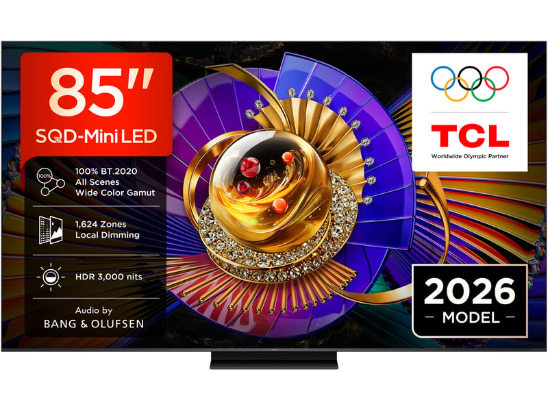  85c7l-tcl c7l sqd-mini led tv smart tv, wifi, noir  - Conforama A