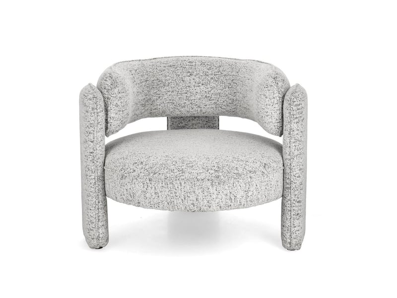 Fauteuil design moderne en tissu bizzotto aisha - gris clair - Conforama B