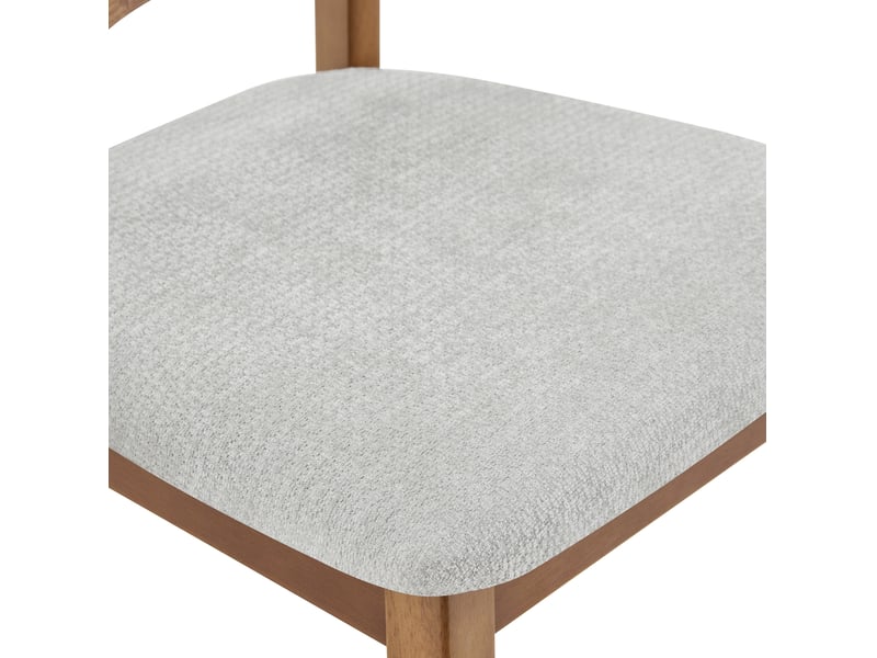  Lot de 2 chaises de salle à manger, bois, chaise cuisine, dossier papillon, assise confortable, chaise contemporaine, gris  - Conforama D