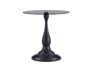 Table basse rond(e) coloris noir FLORAGRACE - 50 cmx50 cm