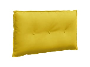 Coussin de dos, coussin de dossier jaune 80 x 50 cm tissu en velours côtelé cf54765