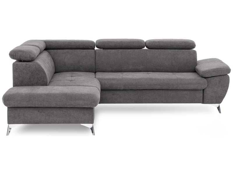 Canapé d'angle gauche convertible 4 places en tissu ALLY 2 coloris gris - Conforama B