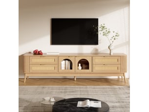 Meuble tv coloris naturel 180 cm MAISENTIEL  